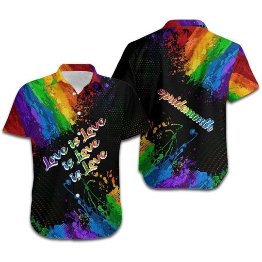 LGBT Aloha Hawaiian Shirt For Men and Women, Love Is Love HO5496