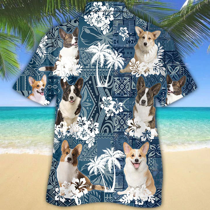 Cardigan Welsh Corgi Hawaiian Shirt, 3D Full Print Dog In Hawaii Shirts For Travel Summer HO4885