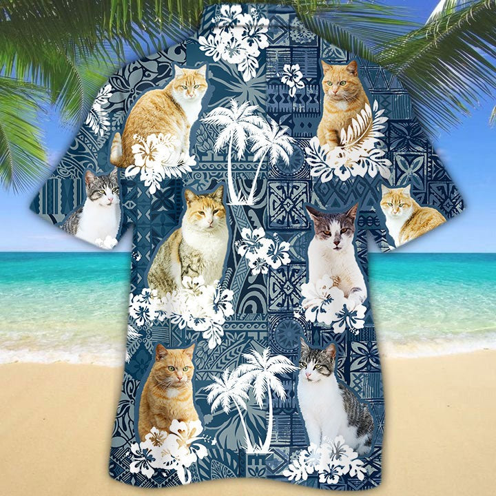 3D All Over Print Cat Hawaiian Beach Shirt For Men And Woman, Summer Aloha Cat Shirt, Cat Lover Present HO5524