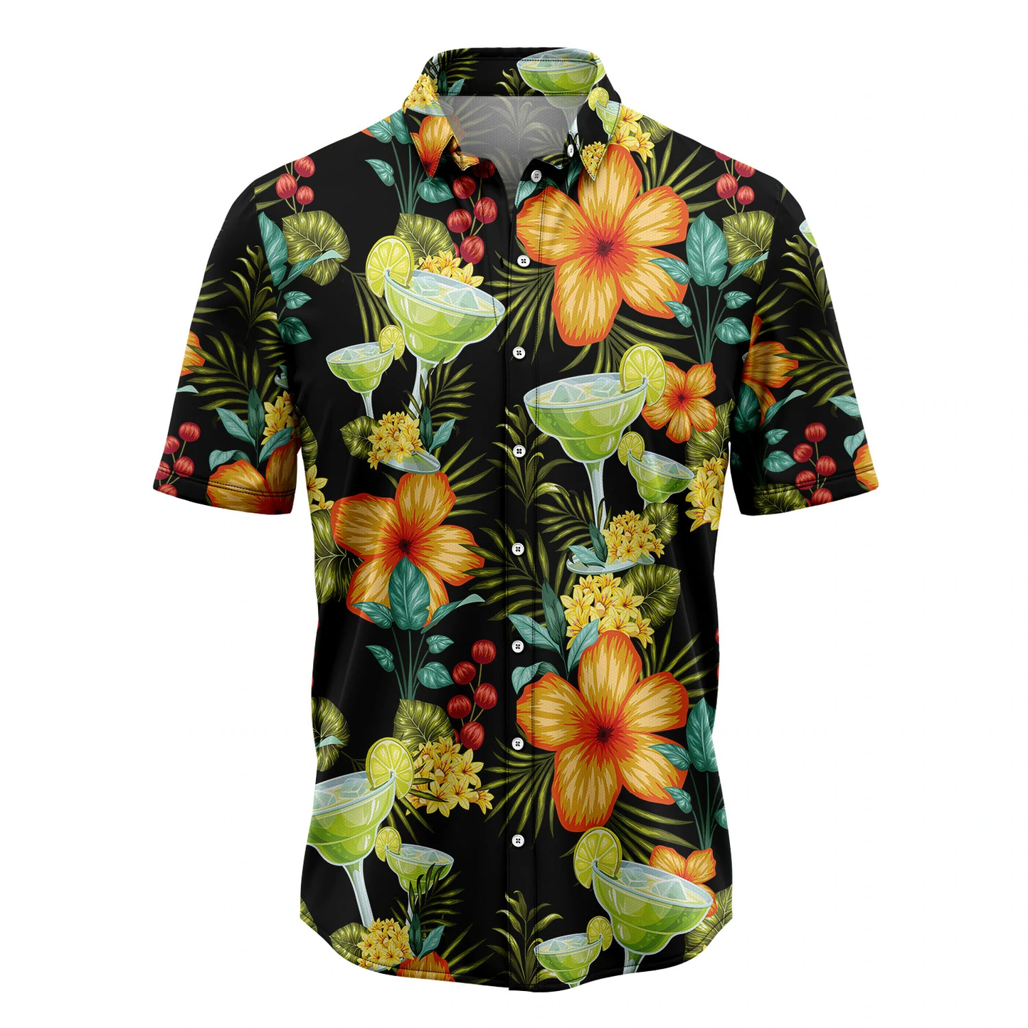 Margarita Colorful Floral Hawaiian Shirt, Summer gift, Hawaiian Shirts for Men, Aloha Beach Shirt HO0167