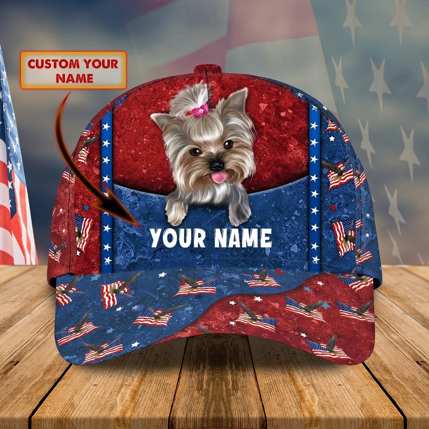 Personalized Baseball Yorkshire Cap Hat For Dog Lover, 3D Full Print Yorkshire Dog Cap Hat CO0398