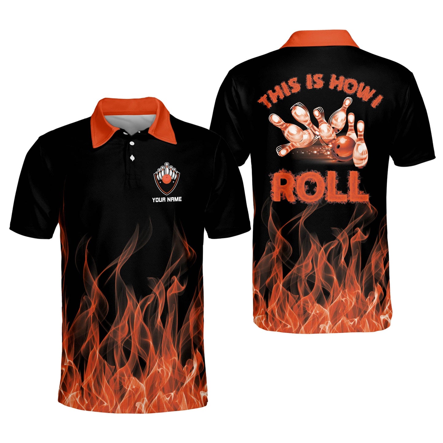 Custom Funny Fire Bowling Shirt Unisex BM0237