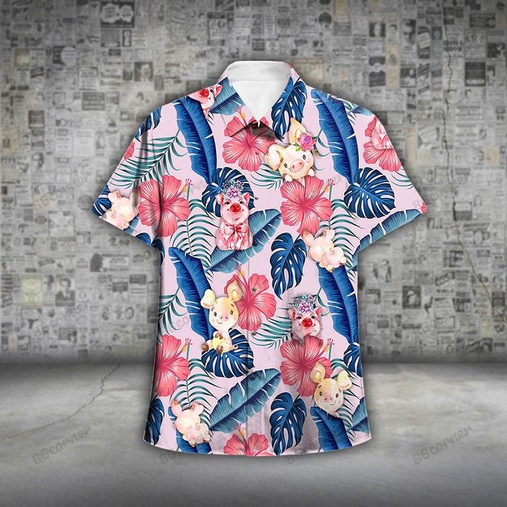 Pigs Hawaii Shirt, Summer aloha shirt, Gift for summer HO0772