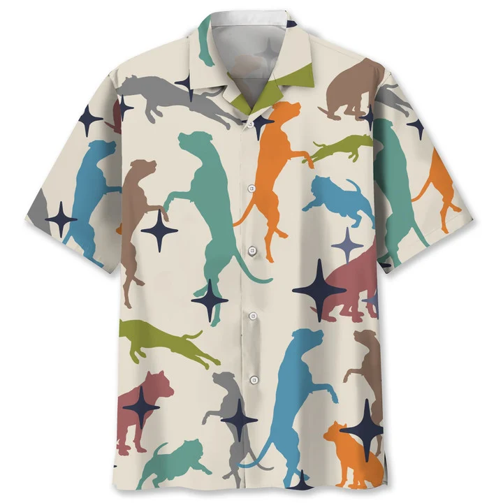 Pit Bull Hawaiian Shirt, Hawaiian shirt for men, Summer gift for Dog lovers HO1462