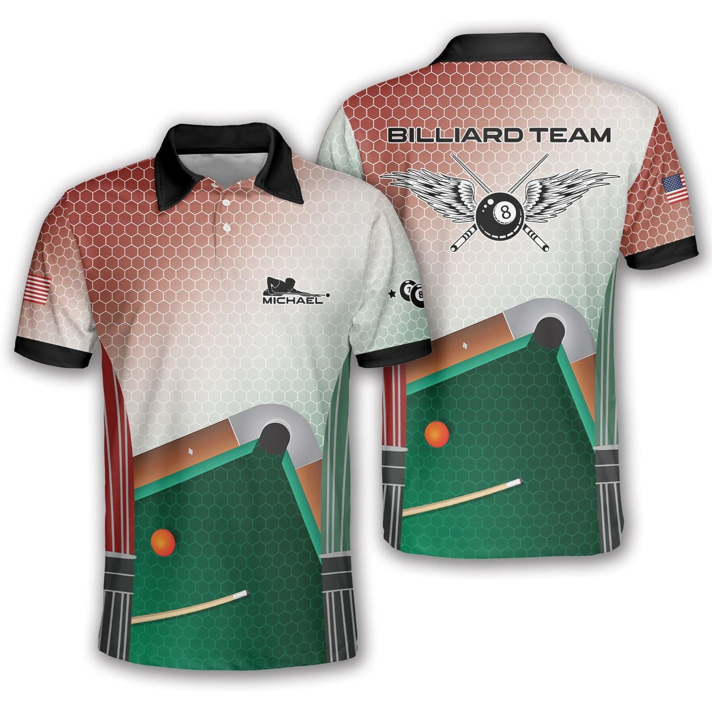 Lasfour Brown Hive Billiard Personalized Name Unisex Shirt BIA0497