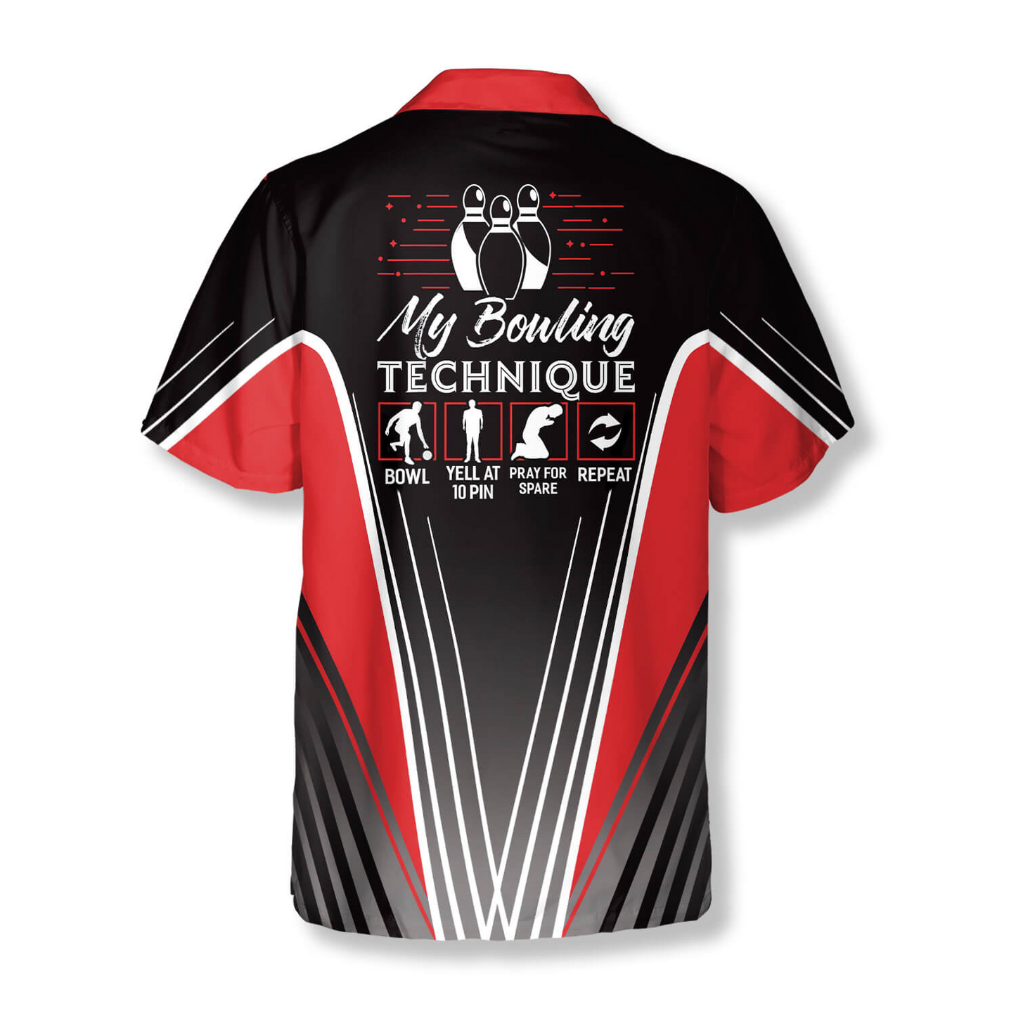 My Bowling Technique Funny Custom Bowling Hawaiian Shirt, Personalized Name Bowling Hawaiian Shirt HO4079