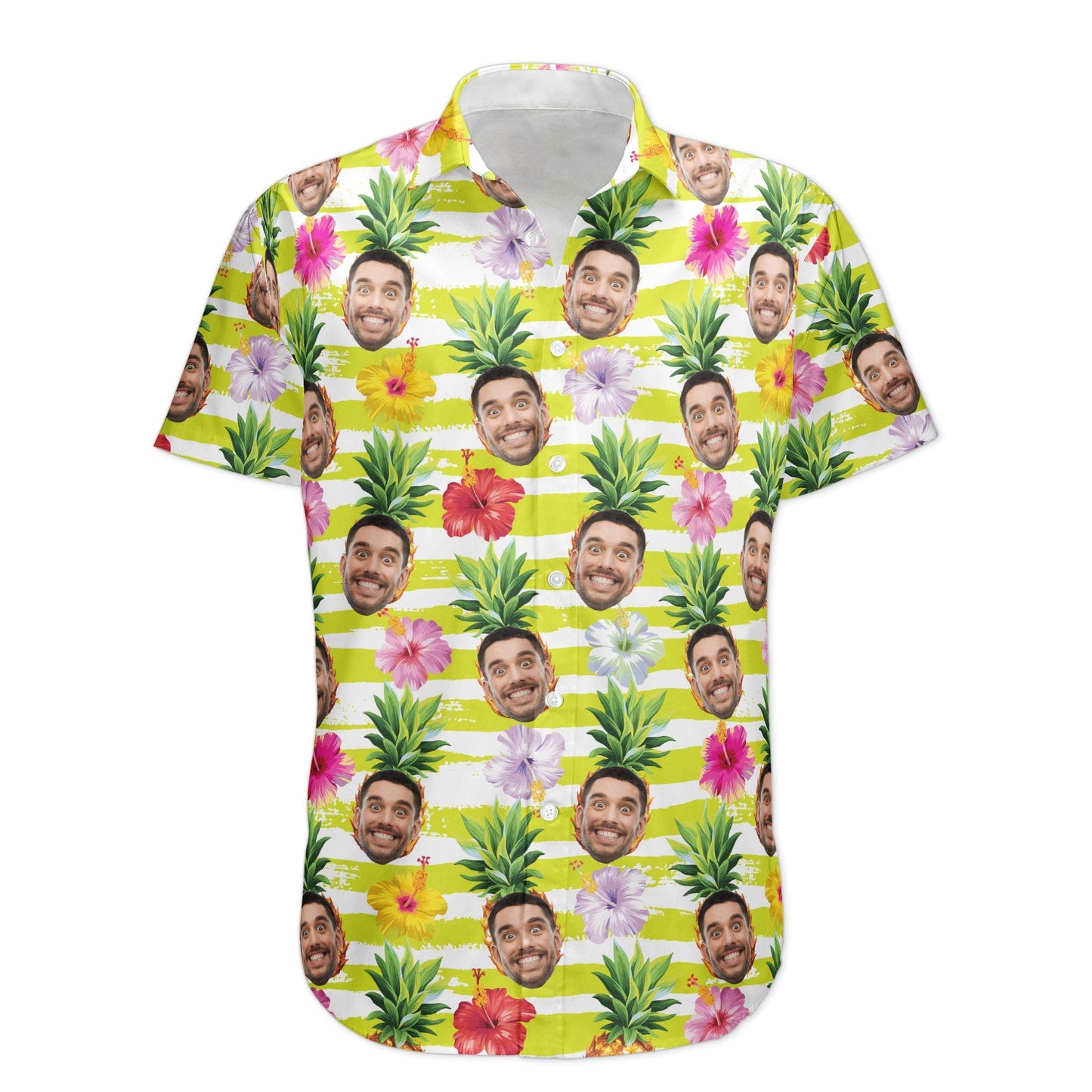 Funny Custom Face With Pineapple - Personalized Hawaiian Shirt HO4209
