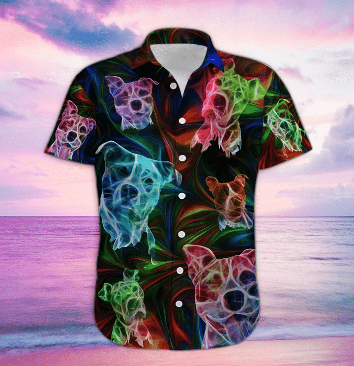 Pitbull Hawaii Shirt, Summer Shirts, Short Sleeve Hawaiian Shirt, Dog Owner Gift, Shirt For Men HO2100