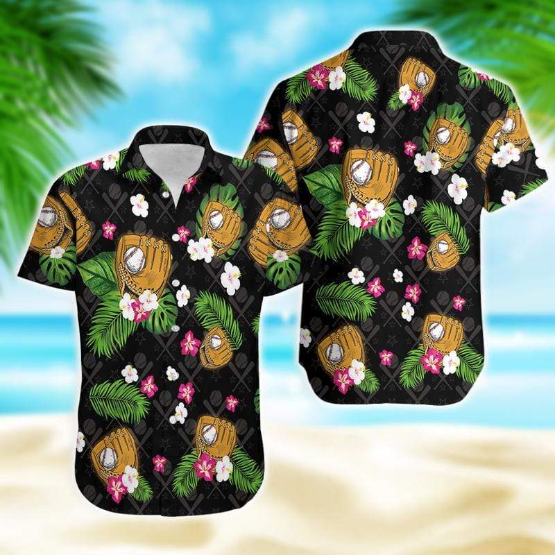 Floral Baseball Summer Tropical Hawaiian Aloha Shirts HO2947
