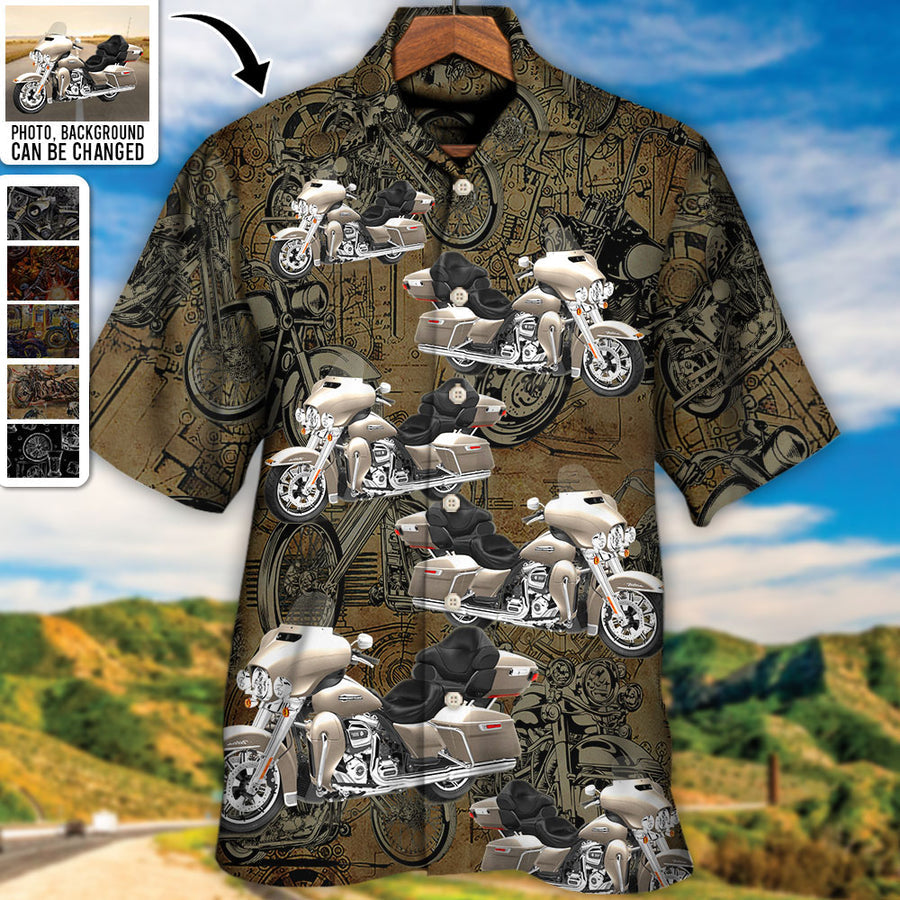 Motorcycle Biker Racing Custom Photo - Hawaiian Shirt - Personalized Photo Gifts, Custom Photo Gifts, Personalized Gifts Ideas HO4262