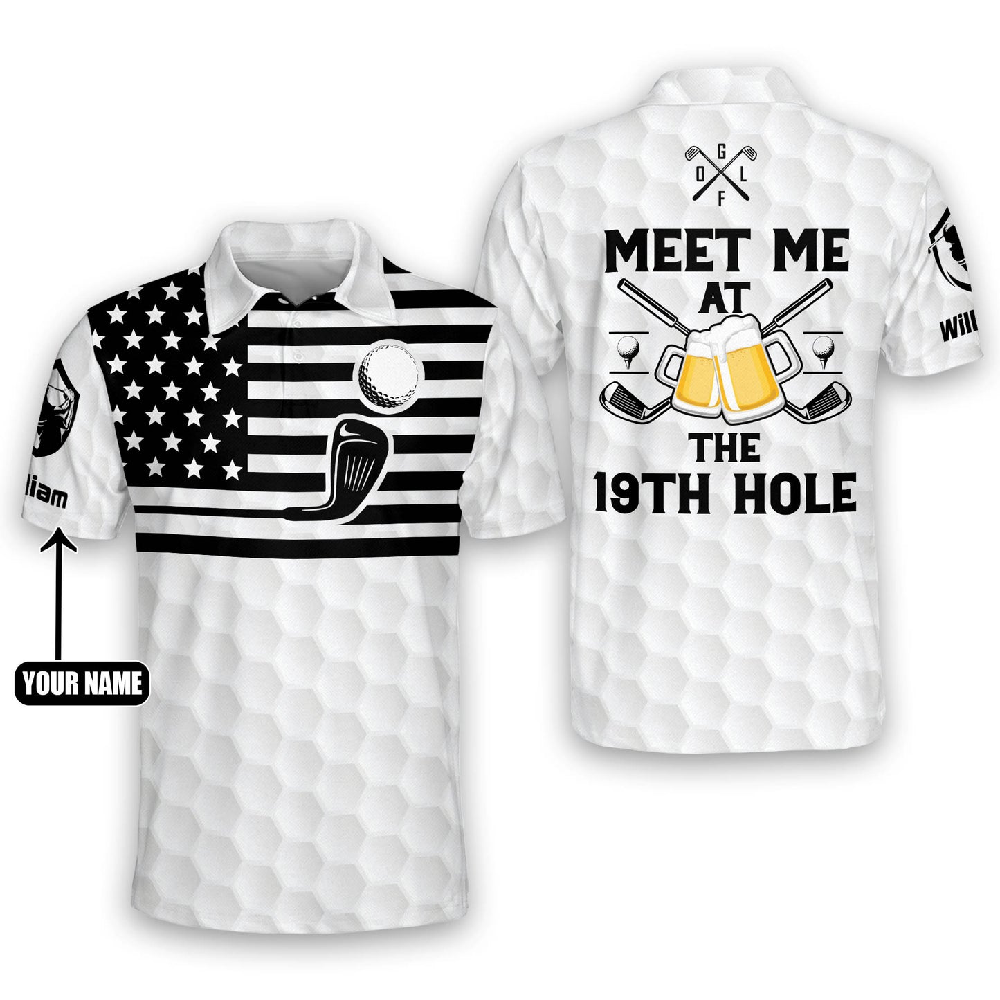 Meet Me At The 19th Hole Golf Polo Shirt GM0108