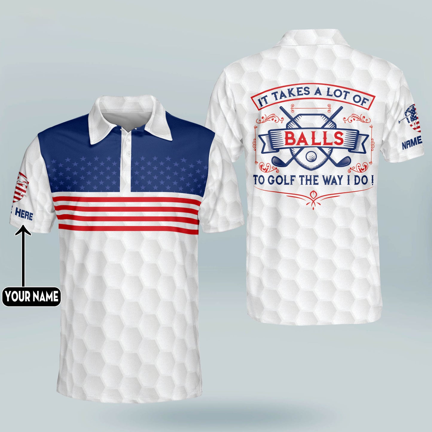 It Takes A Lot of Balls to Golf The Way I Do Golf Polo Shirt GM0296