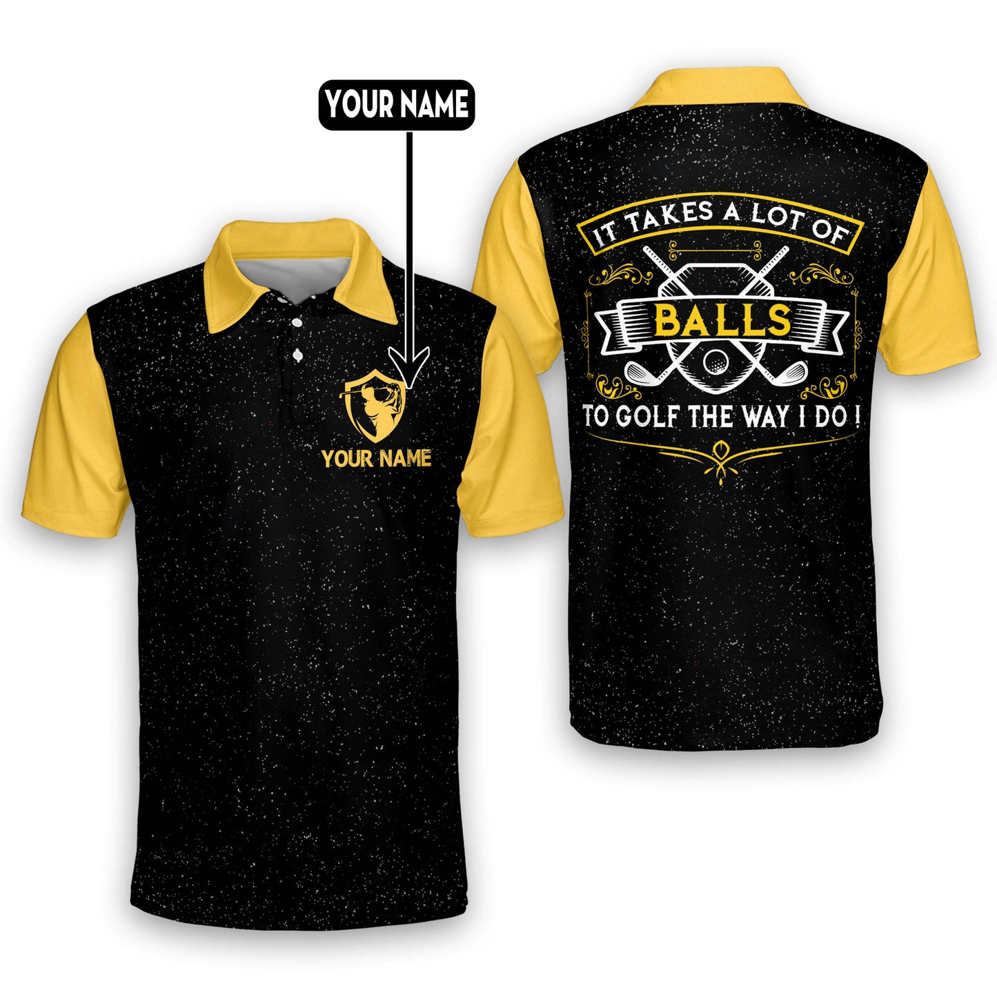 It Takes A Lot Of Balls To Golf The Way I Do Golf Polo Shirt GM0018