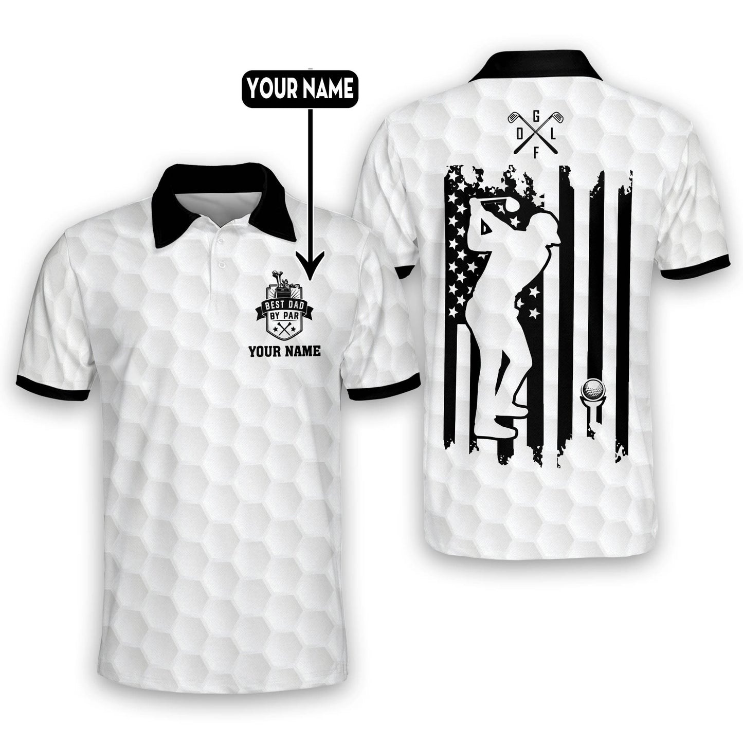 American Flag Golf Polo Shirt GM0075