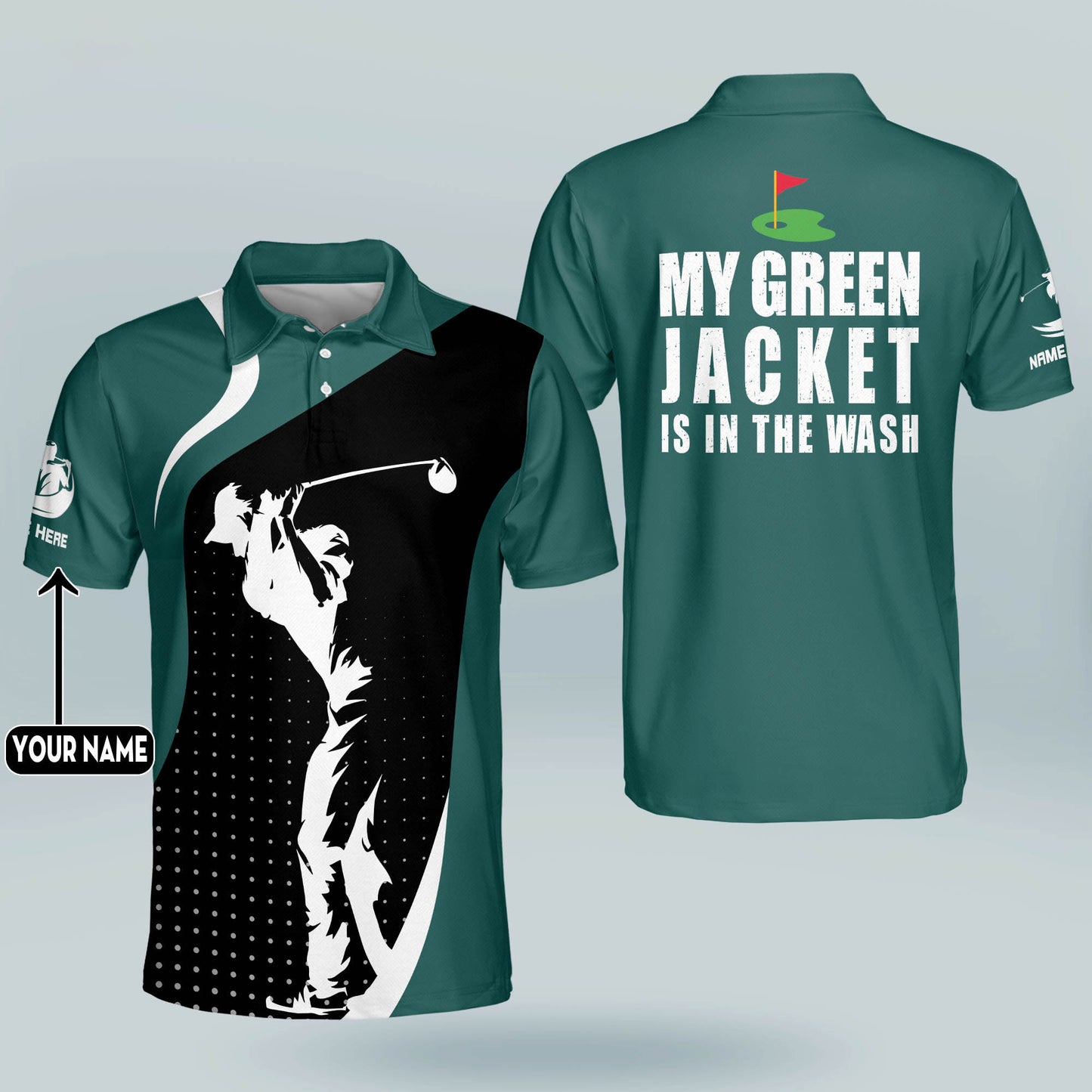My Green Jacket is in The Wash Golf Polo Shirt GM0367