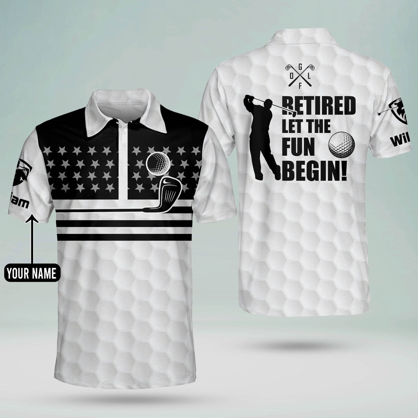 Retired Let The Fun Begin Golf Polo Shirt GM0288