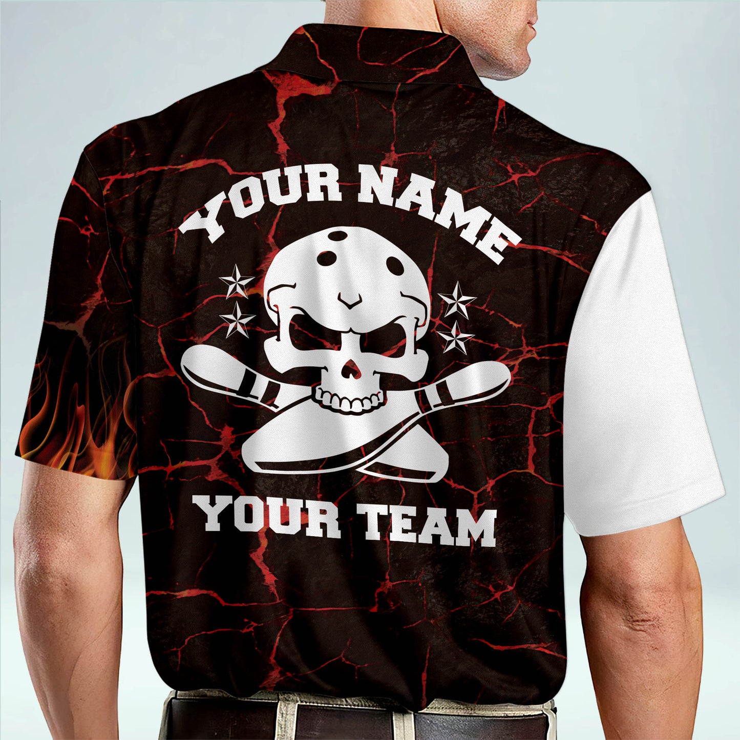 Custom Crazy Skull Bowling Shirts BM0131
