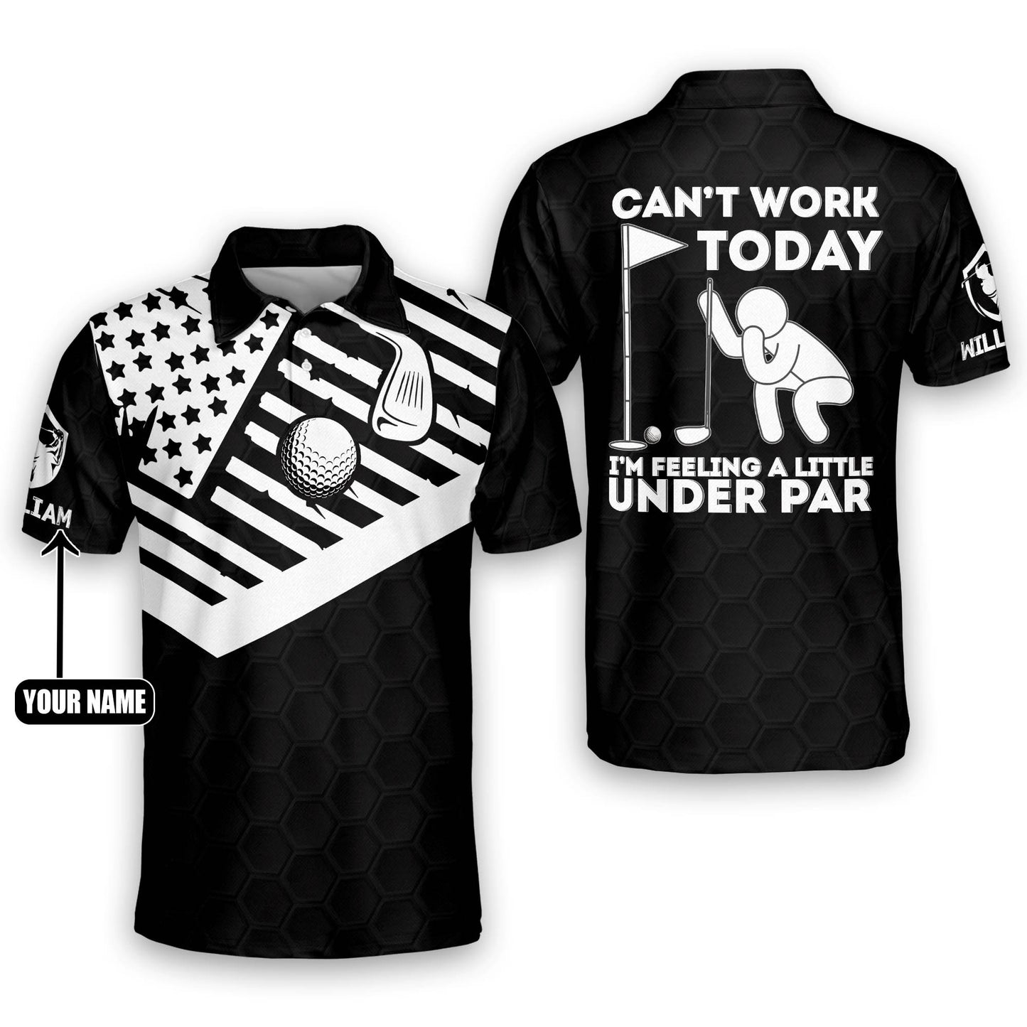 Can't Work Today I'm Feeling A Little Under Par Golf Polo Shirt GM0185