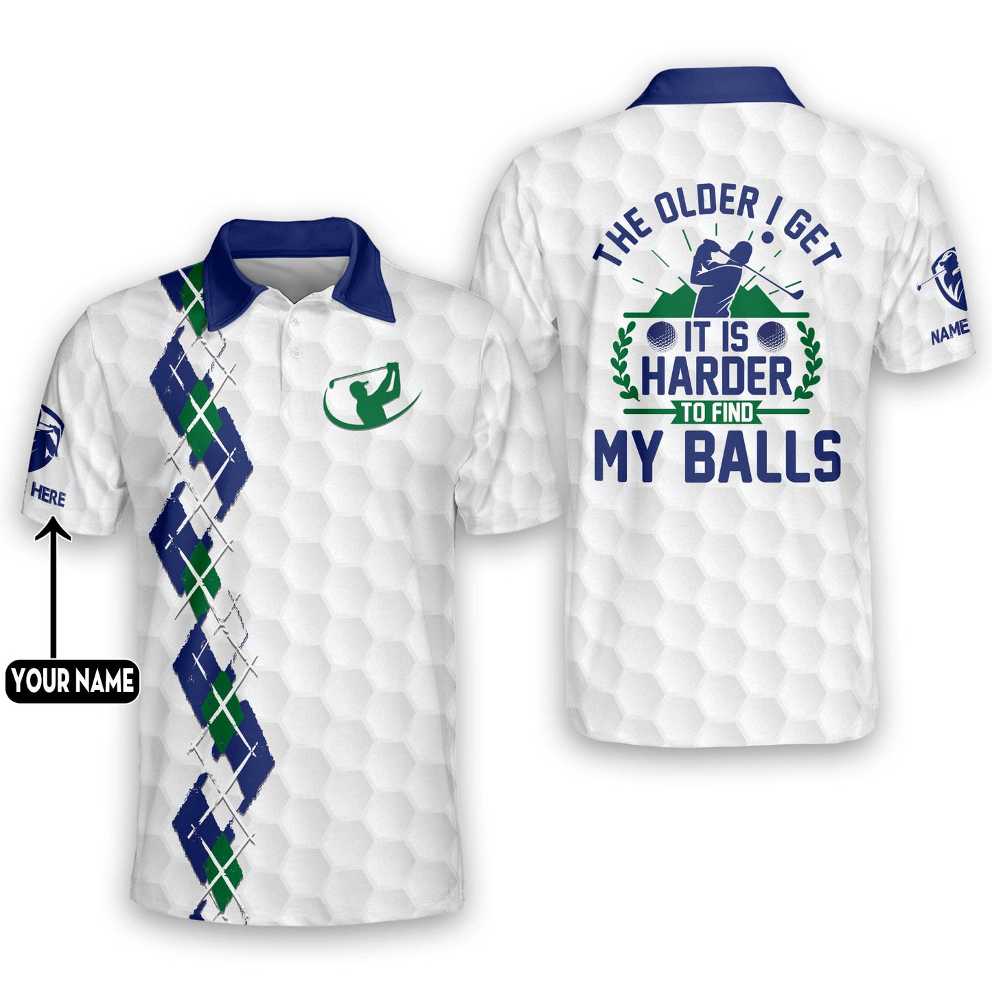 The Older I Get Harder To Find My Balls Golf Polo Shirt GM0123