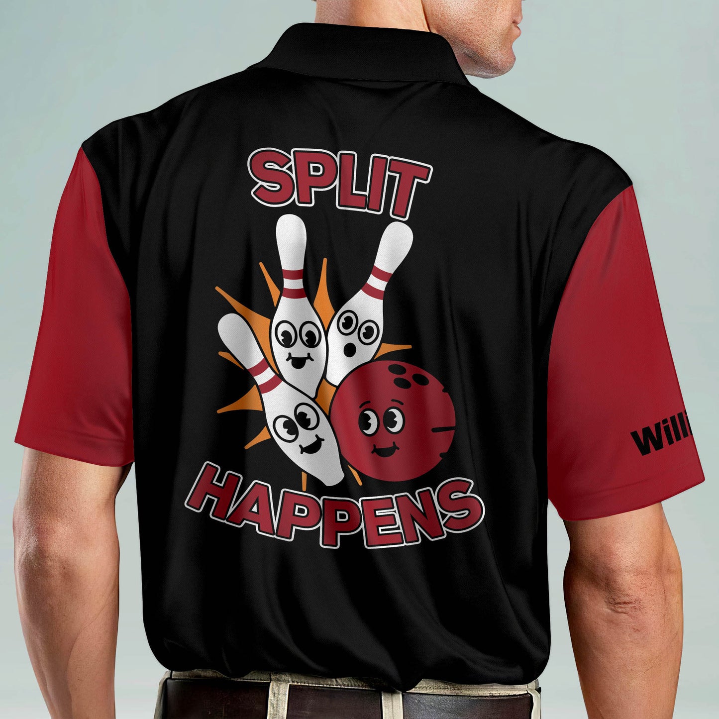 Custom Split Happens Bowling Shirt BM0033