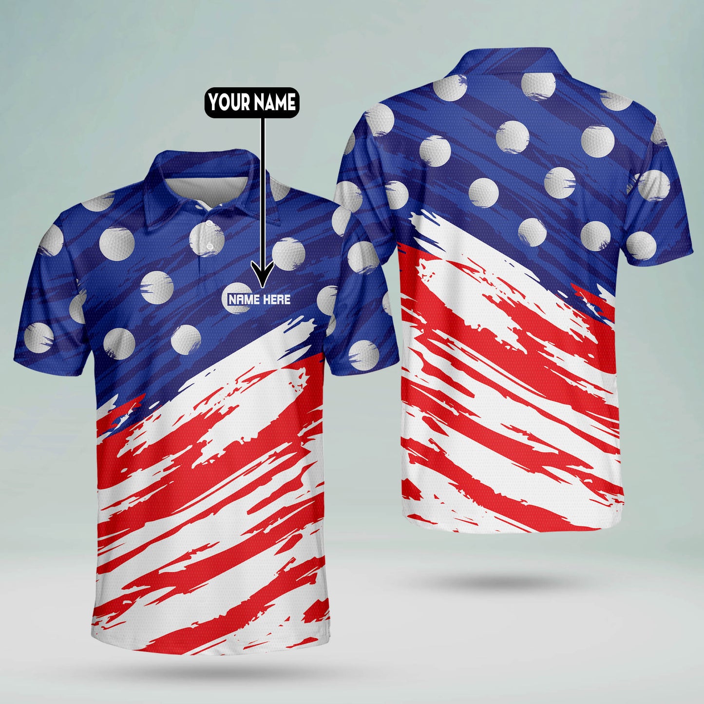 Golf Ball Pattern Polo Shirt GM0210