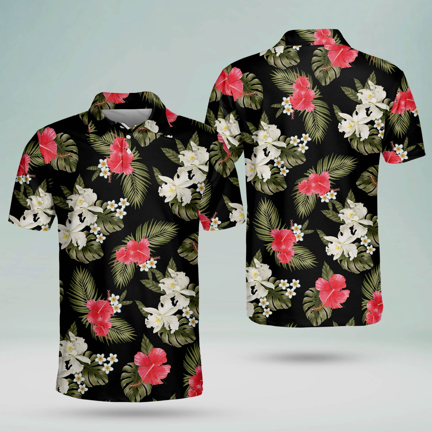 Floral Tropical Floral Golf Polo Shirt GM0258