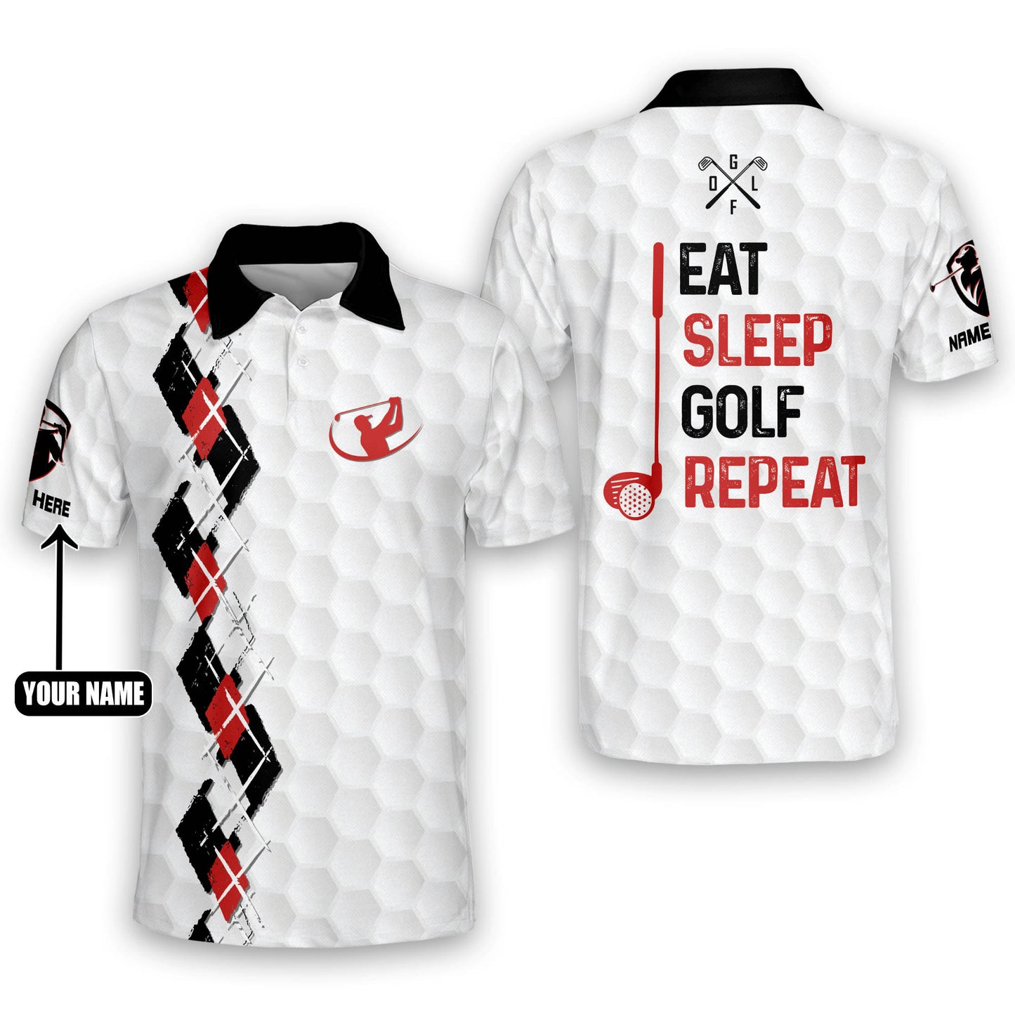 Eat Sleep Golf Repeat Golf Polo Shirt GM0162