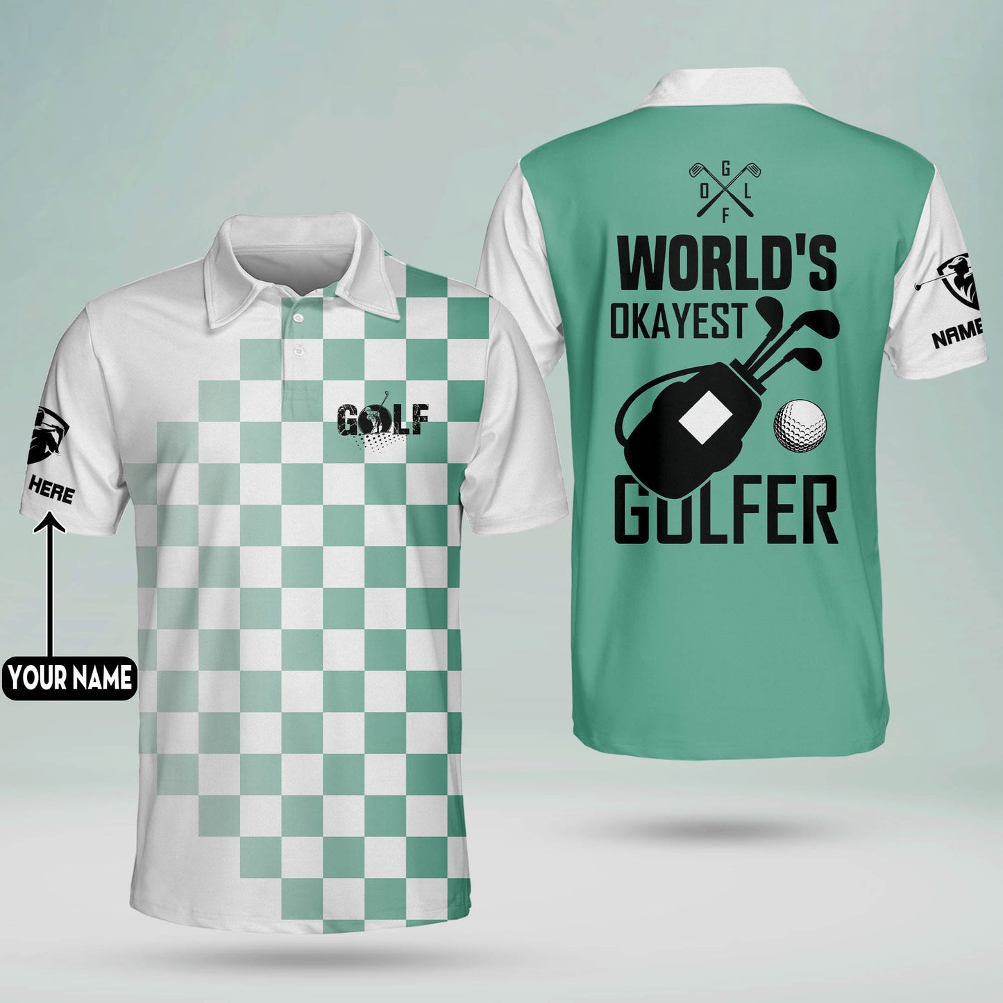 World's Okayest Golfer Golf Polo Shirt GM0287