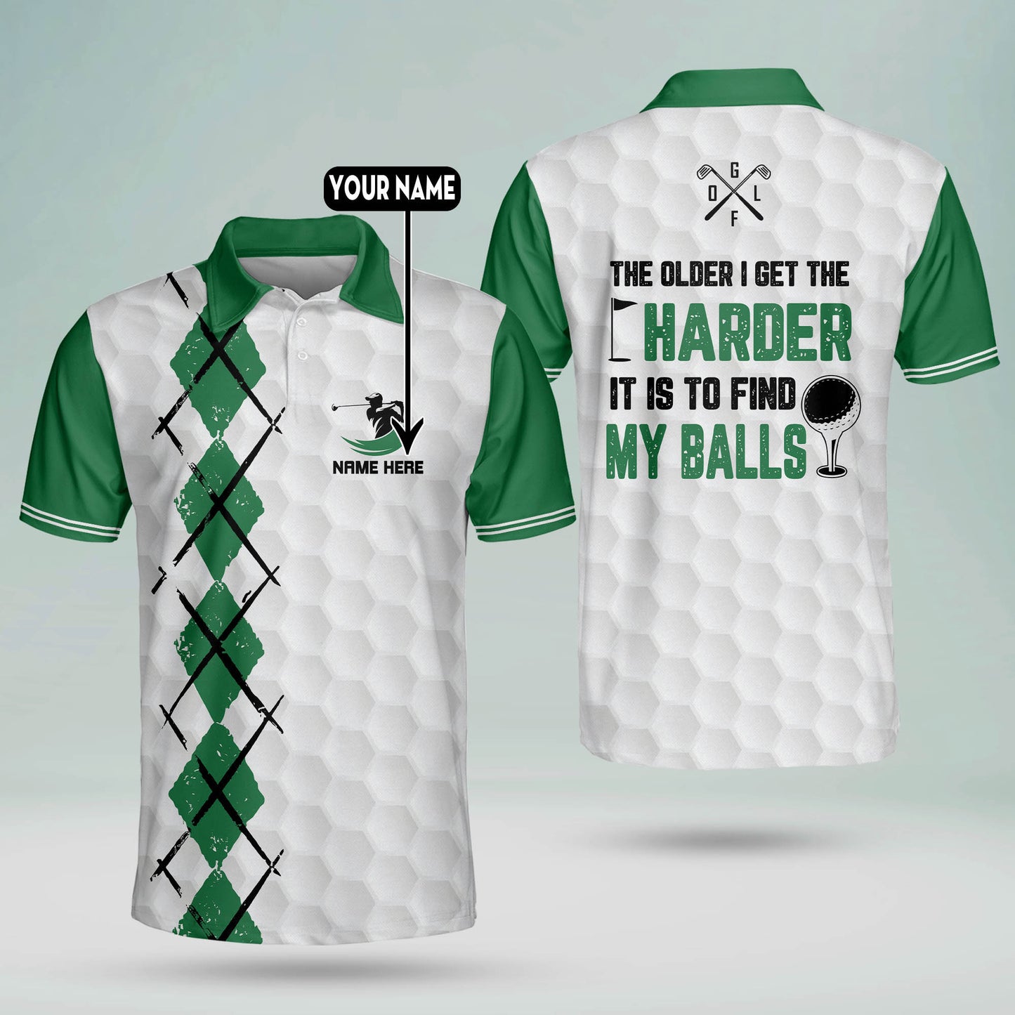 The Older I Get The Harder It Is To Find My Balls Golf Polo Shirt GM0225