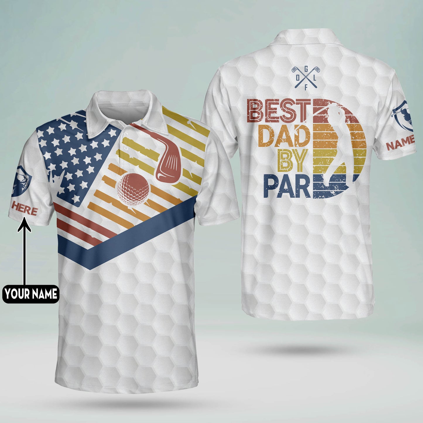 Best Dad by Par Retro Golf Polo Shirt GM0237