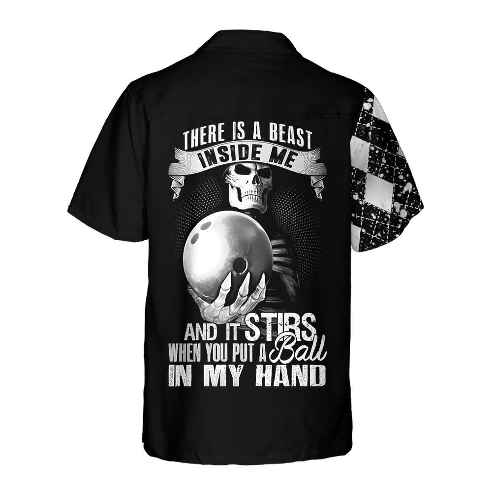 There Is A Beast Inside Me Silver Bowling Custom Hawaiian Shirt, Personalized Bowling Shirt For Men & Women HO4033