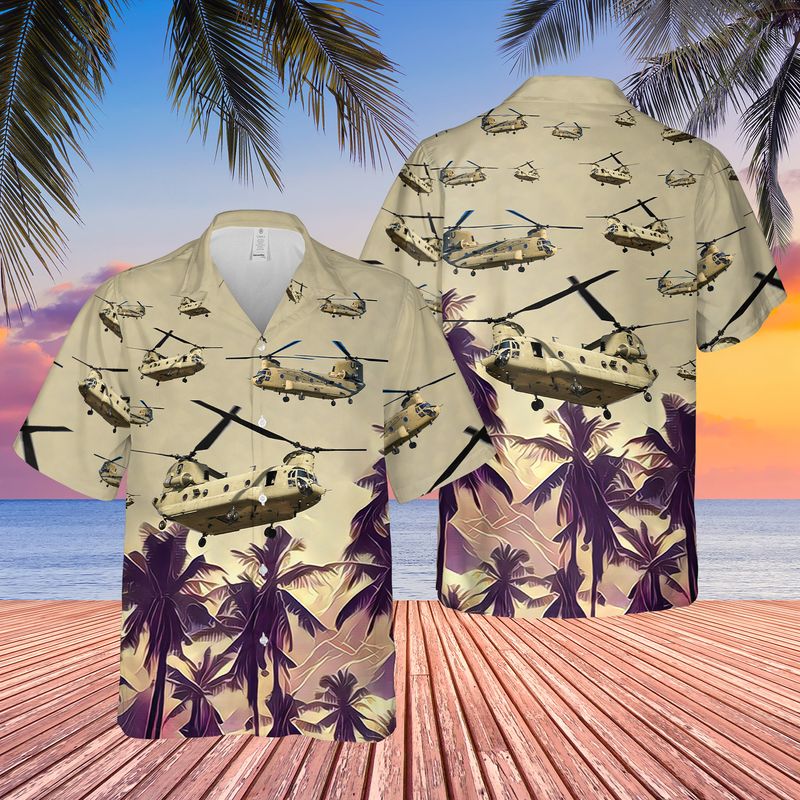 US Army Boeing CH-47 Chinook Hawaiian Shirt HO1702