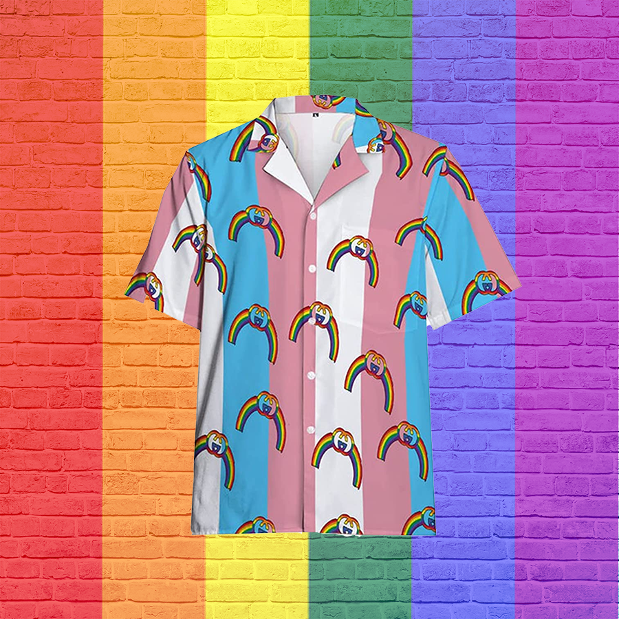 Lgbt Rainbow Hawaiian Shirts For Gay Man, Trans Pride Shirt, Summer Pride Hawaiian Shirts For Lesbian HO4537