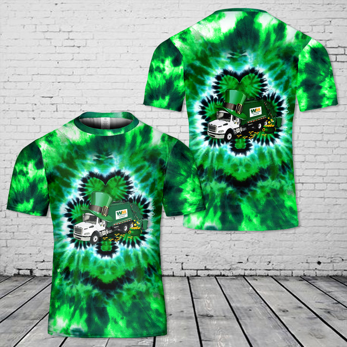Waste Management Tie Dye 3D T-shirt, Hawaiian T-Shirt Gift for Men Dad PO0044