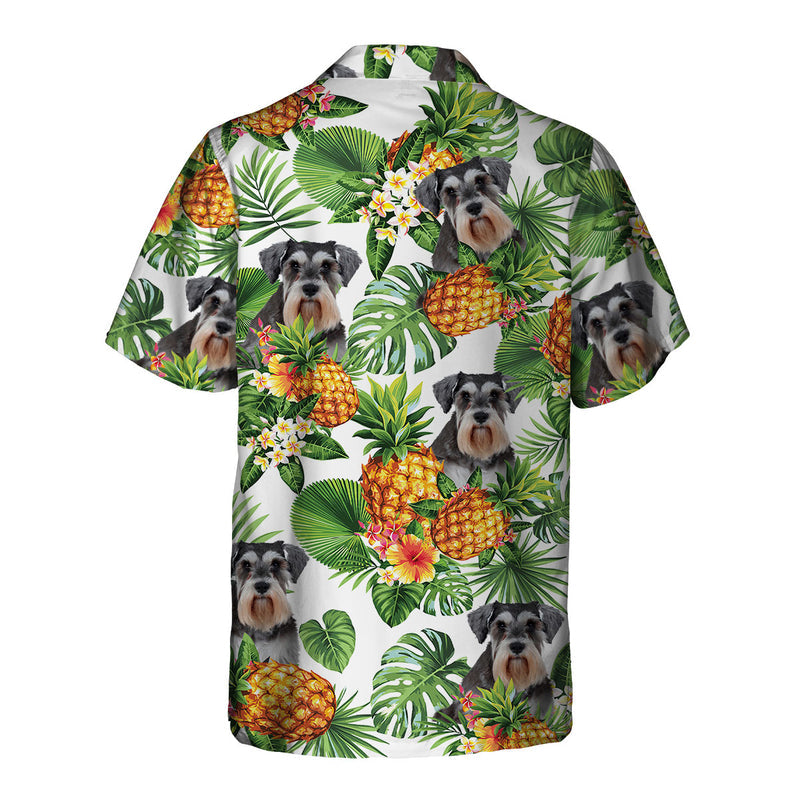 Miniature Schnauzer Tropical Pattern Hawaiian Shirt, Dog lover Hawaiian Shirt, summer gift for men and women HO0240