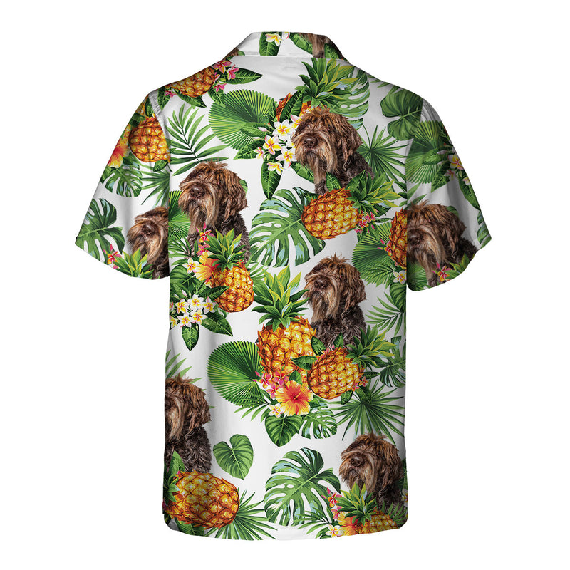 Wirehaired Pointing Griffon Tropical Pattern Hawaiian Shirt, Dog lover Hawaiian Shirt, summer gift for men and women HO0241