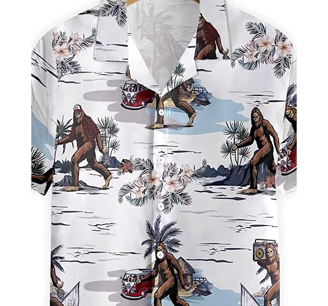 Bigfoots Are Ready Summer Hawaiian Shirt, Button Up Aloha Shirt For Men, Women HO0848