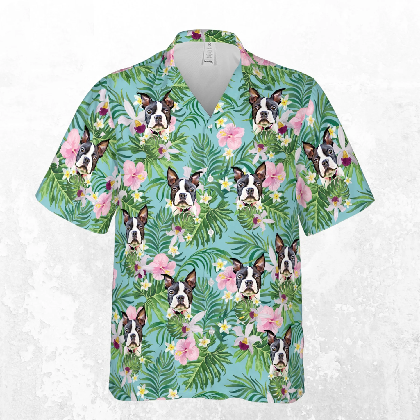 Custom Hawaiian Shirts With Pet Face, Personalized Dog Cat Floral Hawaiian Shirt, Mens Aloha Shirt HO0329