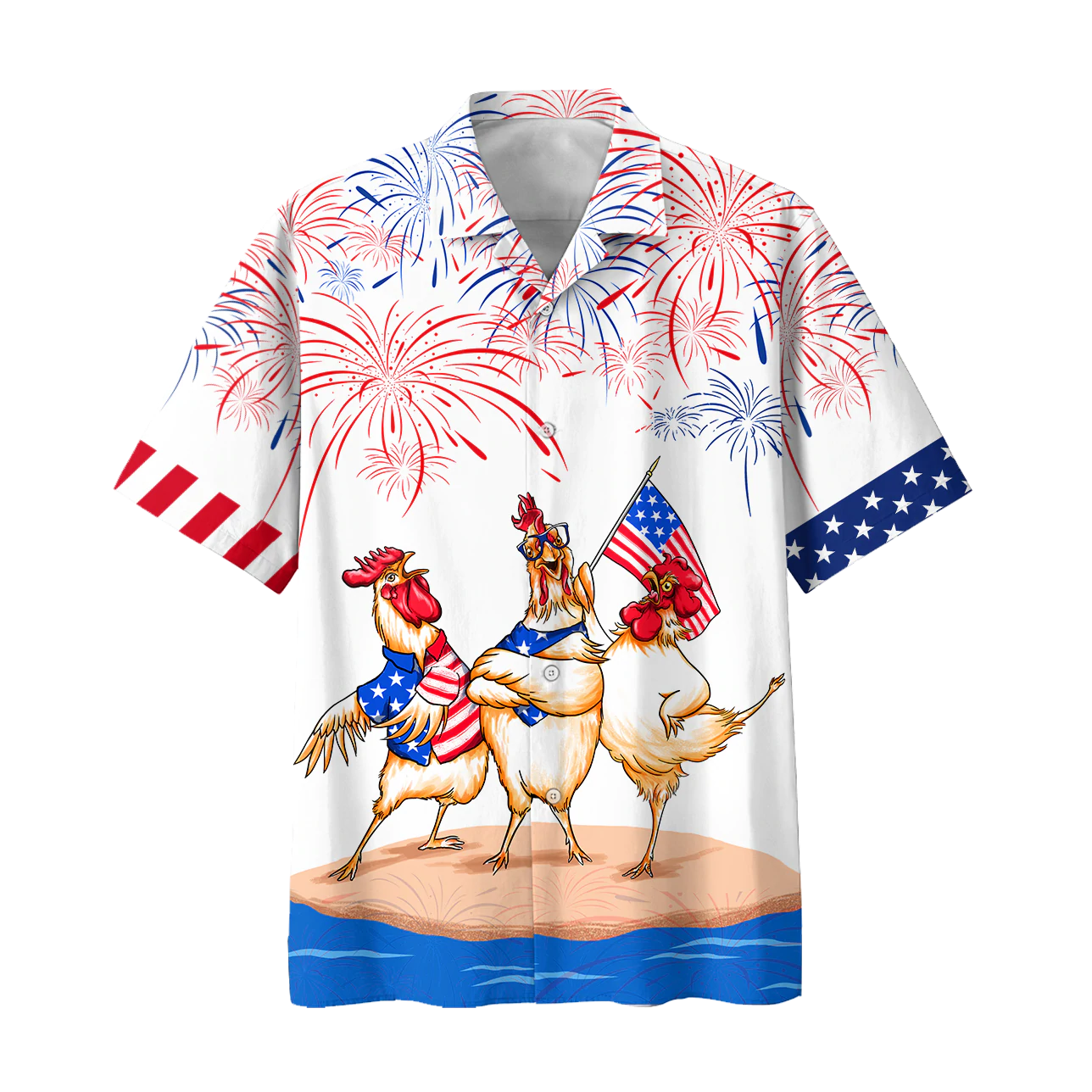 Chicken Hawaiian Shirts Independence Day Is Coming, 4Th Of July Funny –  Lasfour, image size:1288x1288