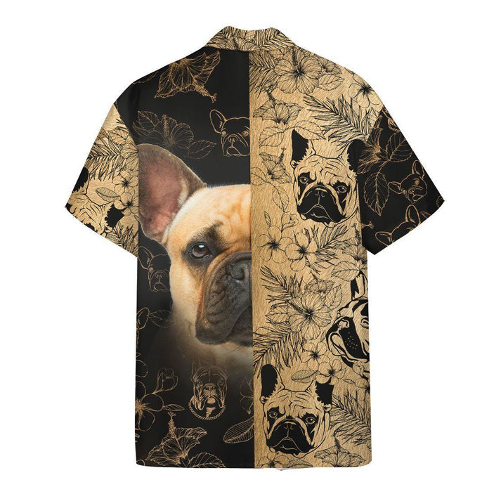 Lasfour - 3D French Bulldog Hawaii shirt, Hawaiian Shirts for Men Short Sleeve Aloha Beach Shirt HO3268