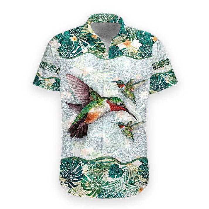 3D Hummingbird Hawaii Shirt, Hawaiian Shirts for Men Short Sleeve Aloha Beach Shirt HO3271