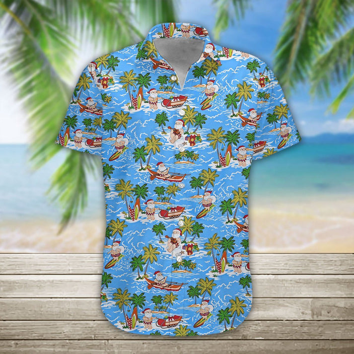 Lasfour - 3D Santa Hawaii Shirt for men and women, summer aloha shirt, Summer gift for him HO3257