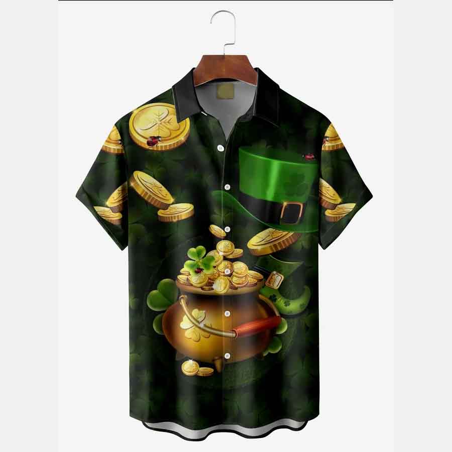 St Patrick's Day Shamrock american hawaiian Shirt PO0137
