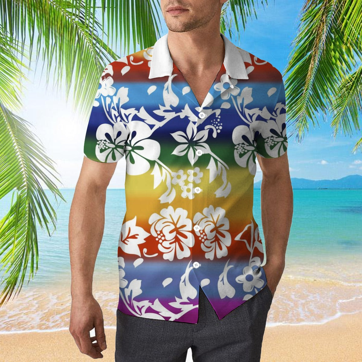 LGBT Pride Hawaiian Full Print Shirts For Couple Gay Men, Couple Lesbian Gifts, Banana Lgbtq Hawaiian Shirt HO4495