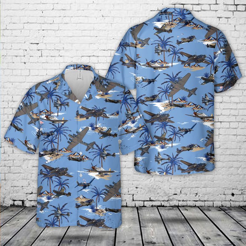 Collage of Allied WWII Aircraft Hawaiian Shirt HO2844