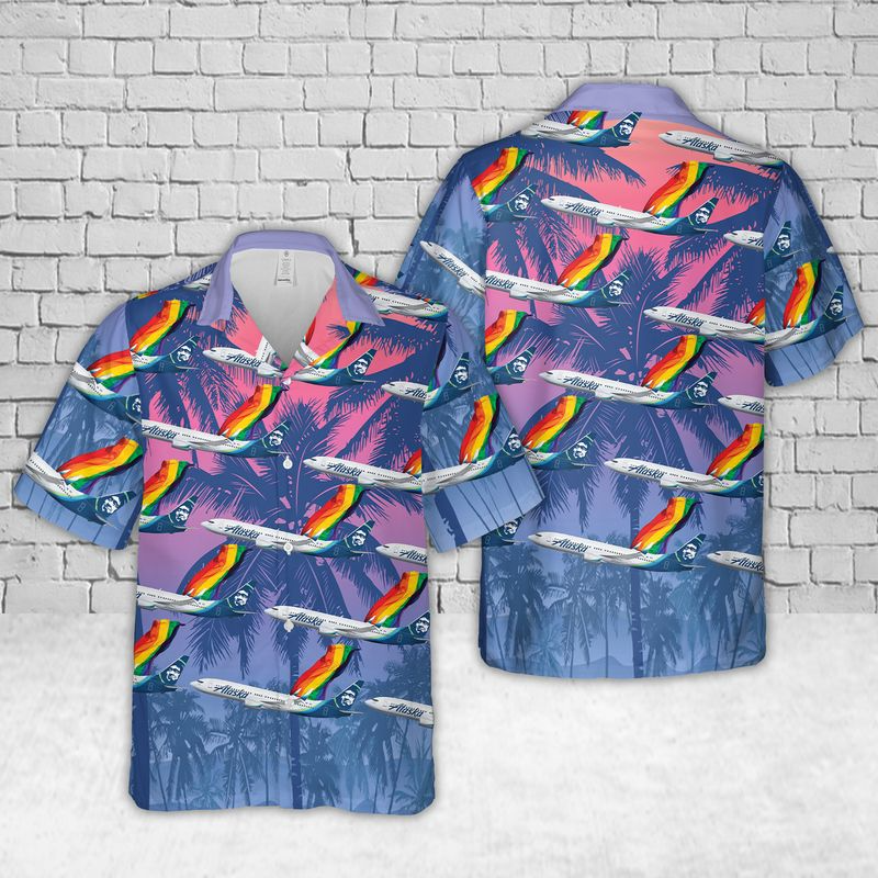 Pride Hawaiian Shirt, Alaska Fly With Pride Hawaiian Shirt, Hawaiian Shirts Lesbian, Lgbt Hawaiian HO4564