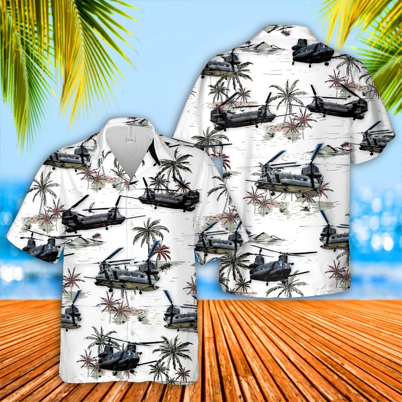 US Army Boeing MH-47G Chinook Hawaiian Shirt HO3114