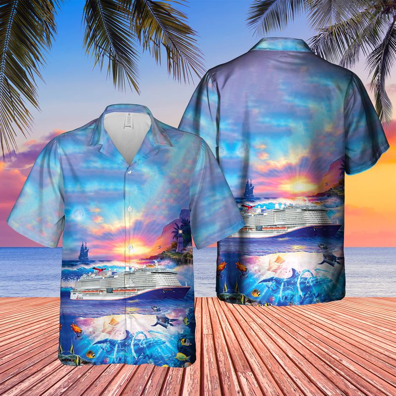 US Cruise Mardi Gras Ocean Life Hawaiian Shirt, Hawaiian shirt for men, women HO3753
