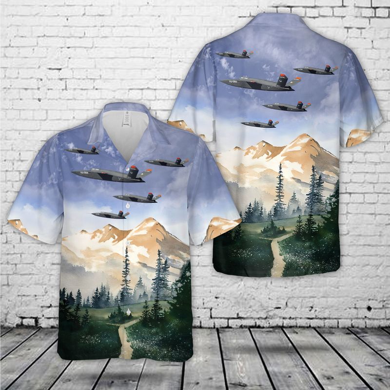 US Air Force Kratos XQ-58 Valkyrie Hawaiian Shirt HO3199