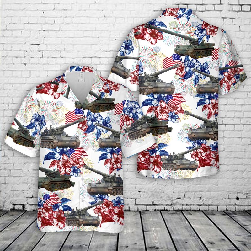 US Army M110 howitzer Flag Hawaiian Shirt HO3091